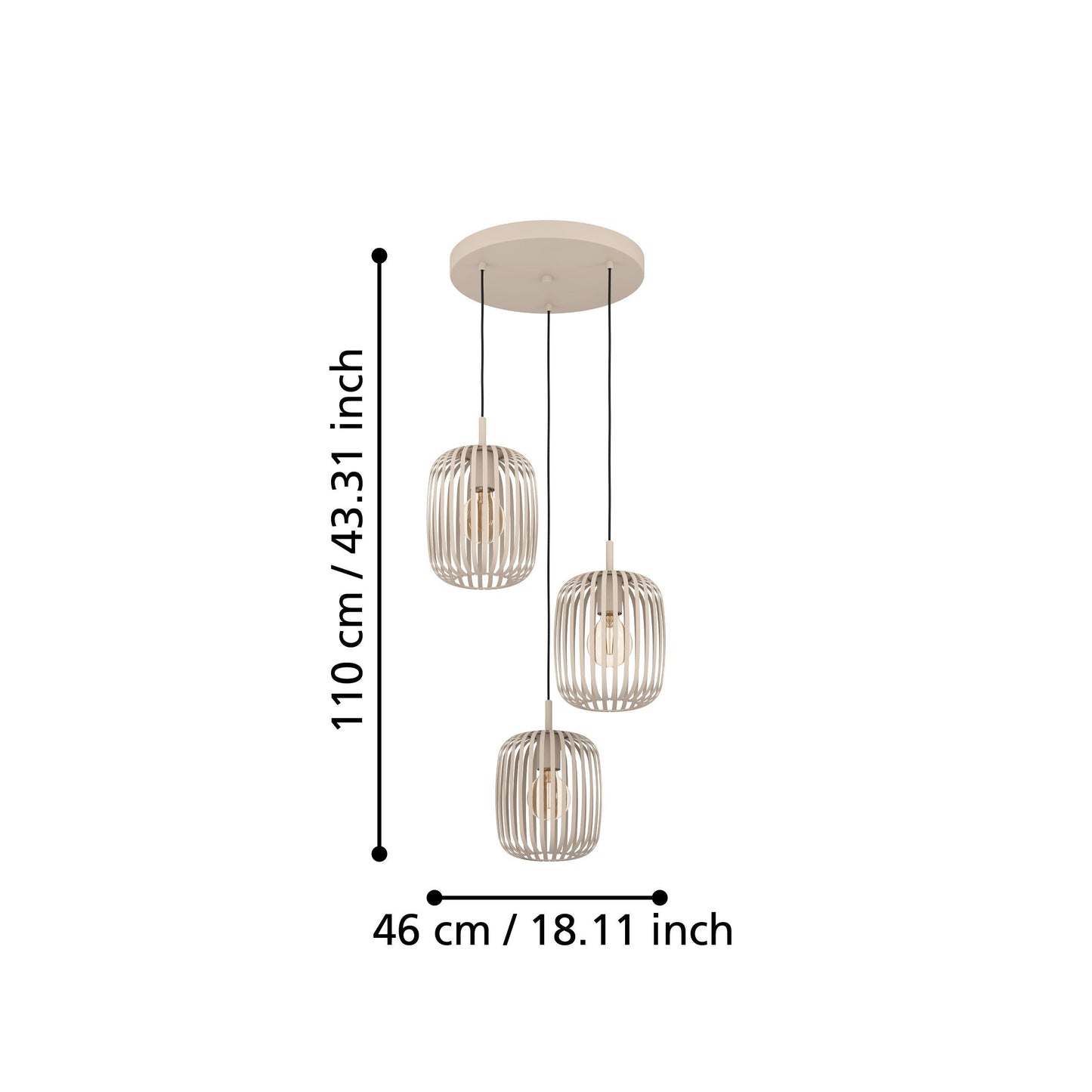 EGLO Romazzina Pendelleuchte Hängeleuchte Deckenlampe 3-flammig
